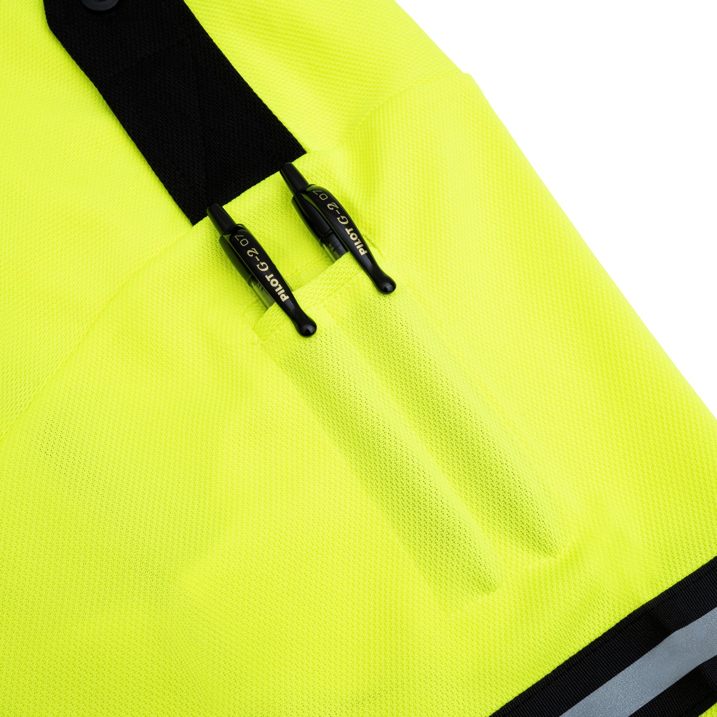 Hi Vis Two Tone Polo w/ Reflective and Zipper Pocket