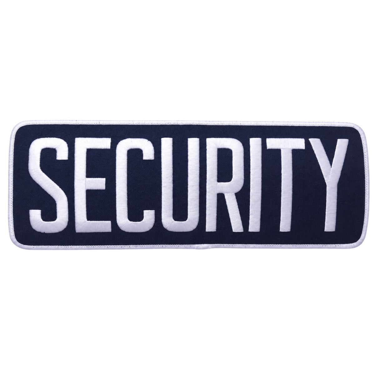 Back Patch, White “SECURITY” on Midnight Navy – 11” X 4”