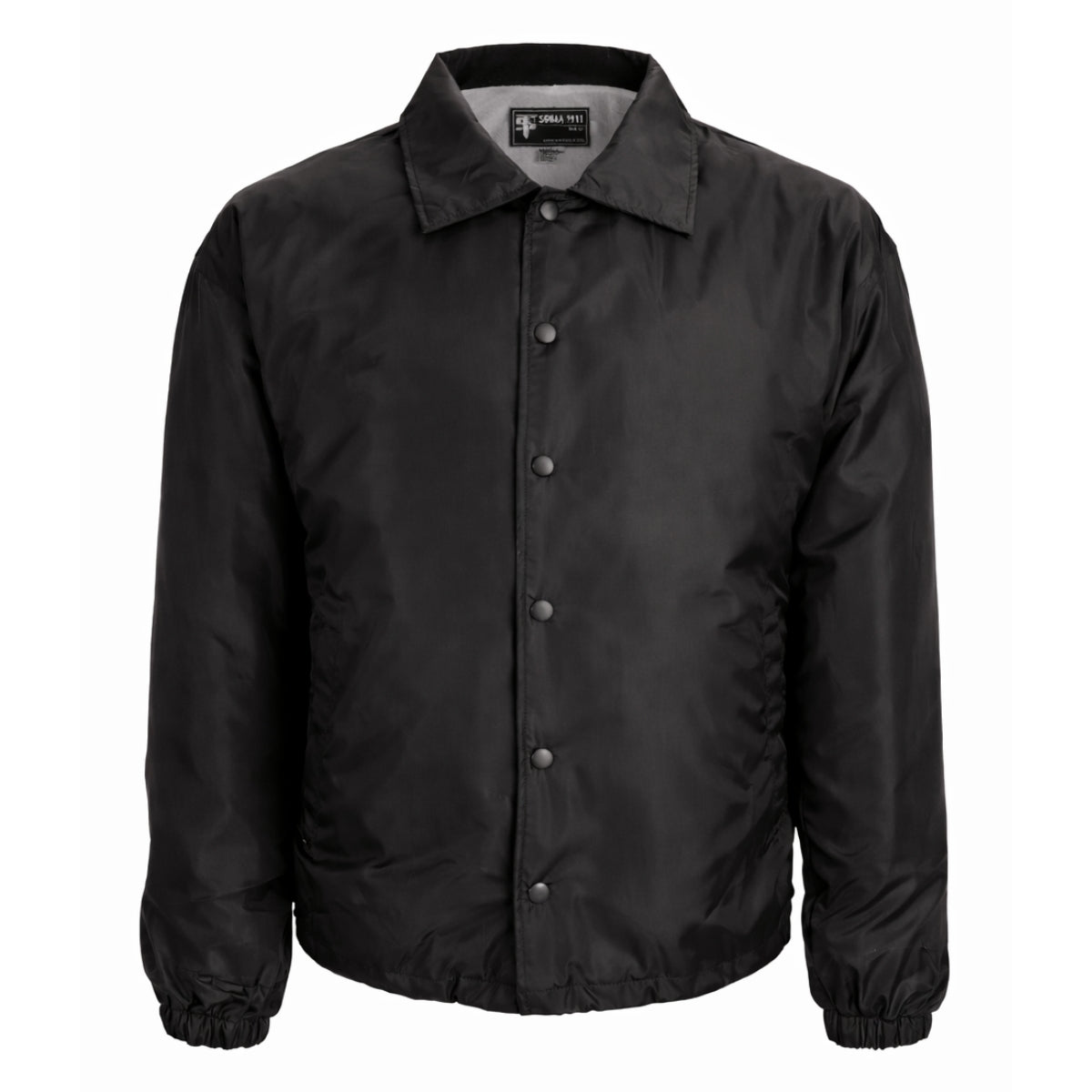 Black Flannel Lined Windbreaker