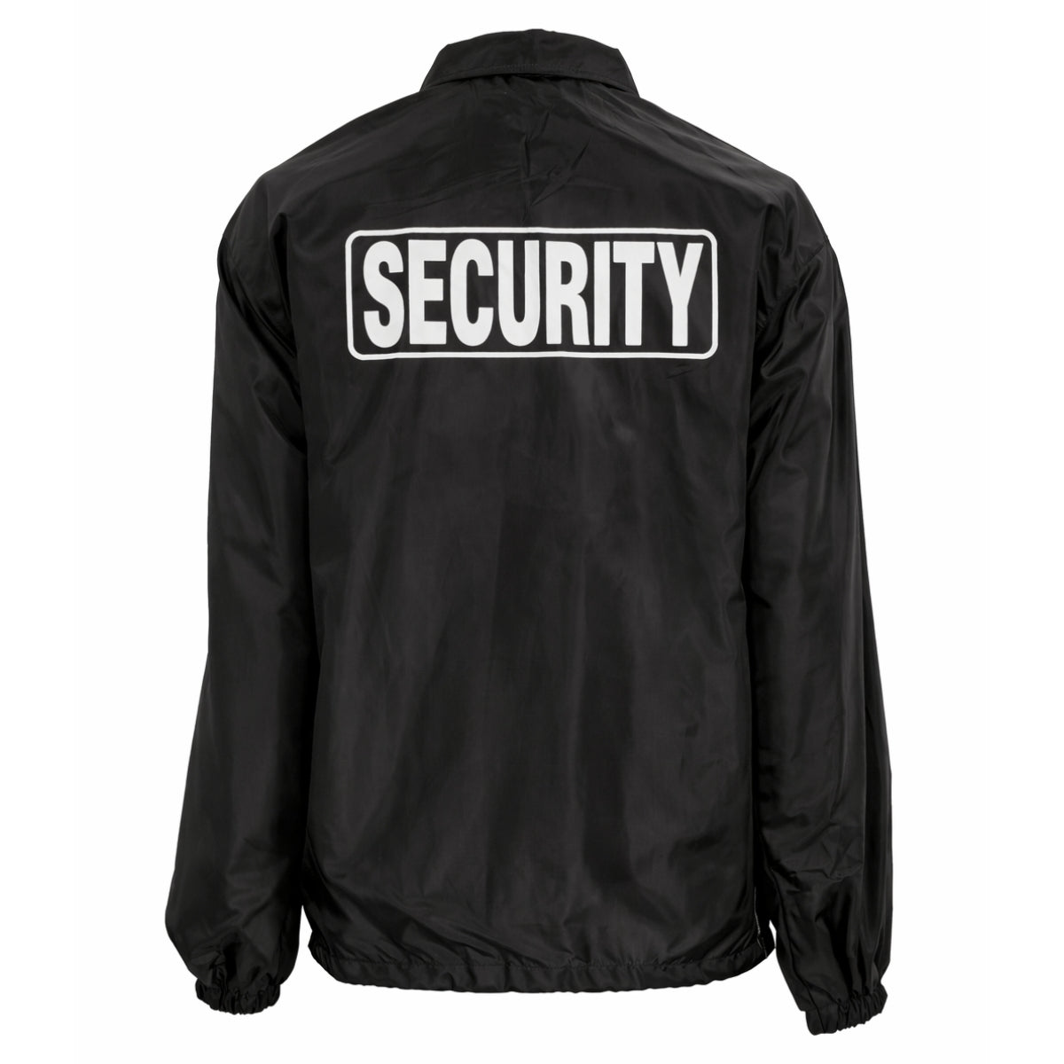 Black Flannel Lined Windbreaker W/ Security