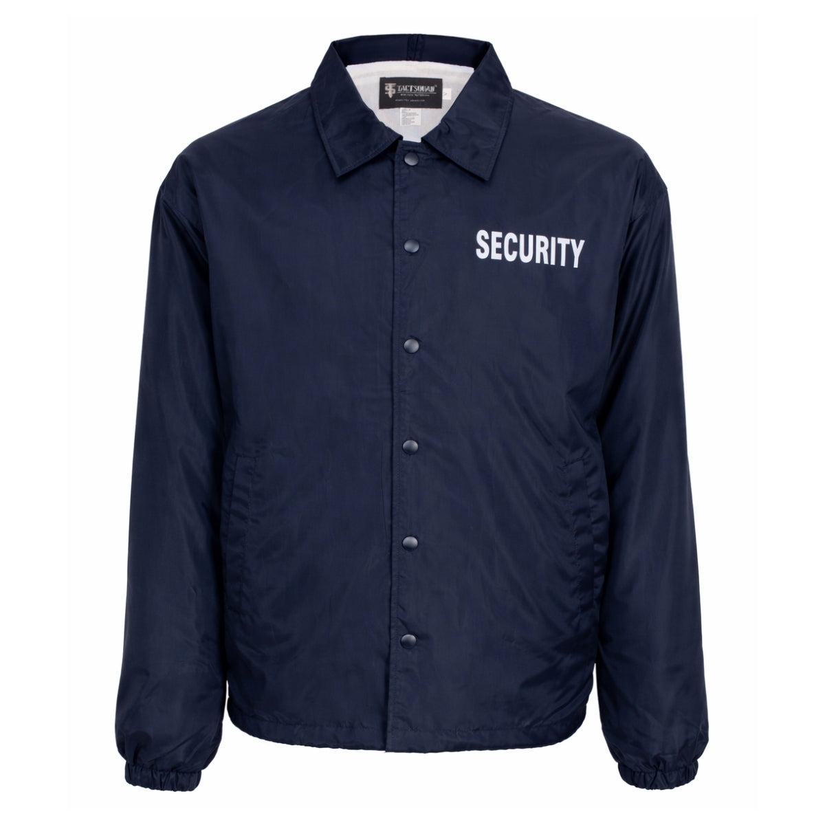 Black Flannel Lined Windbreaker W/ Security