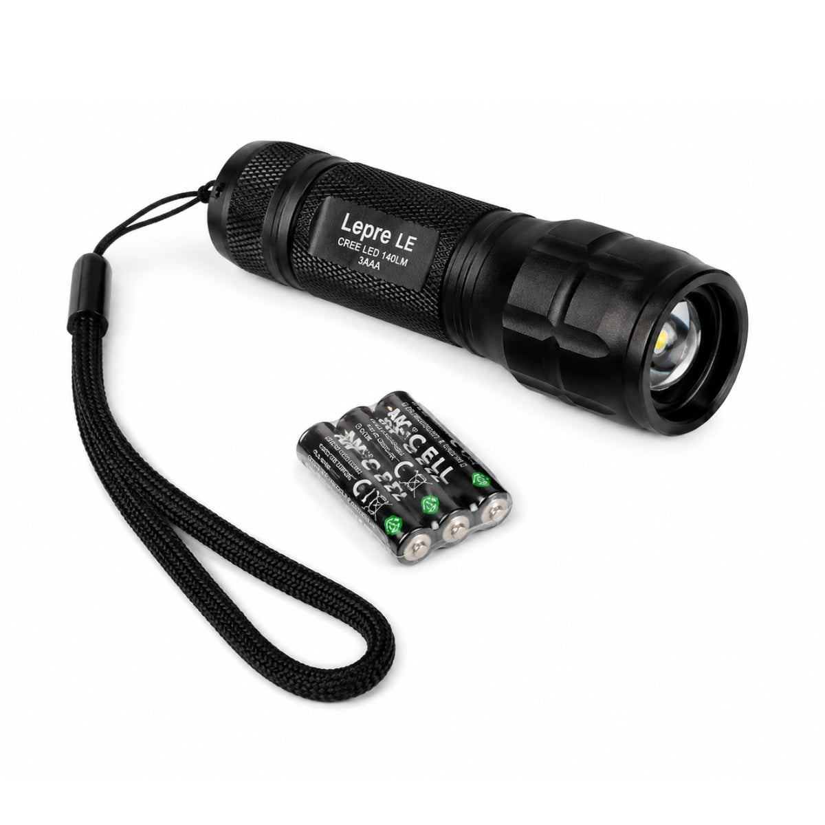 FlashLight, Black LE CREE LED 140LM 3A