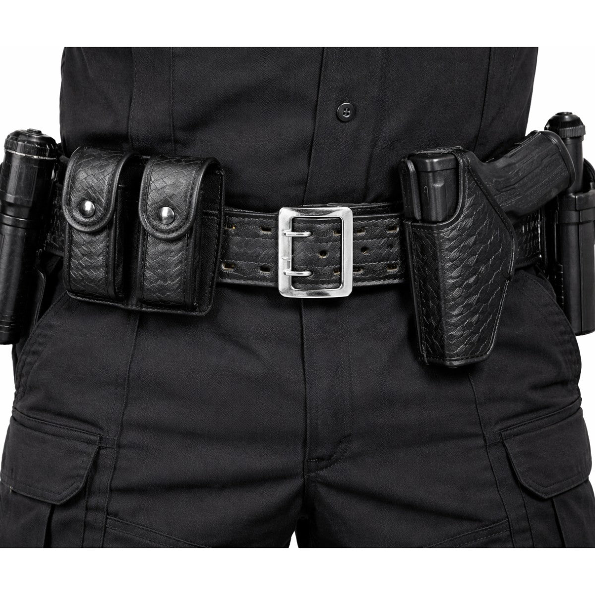 Heros Pride Air Tek Basketweave 2 1/4" Sam Brown Deluxe Duty Belt W/ Velcro Hook