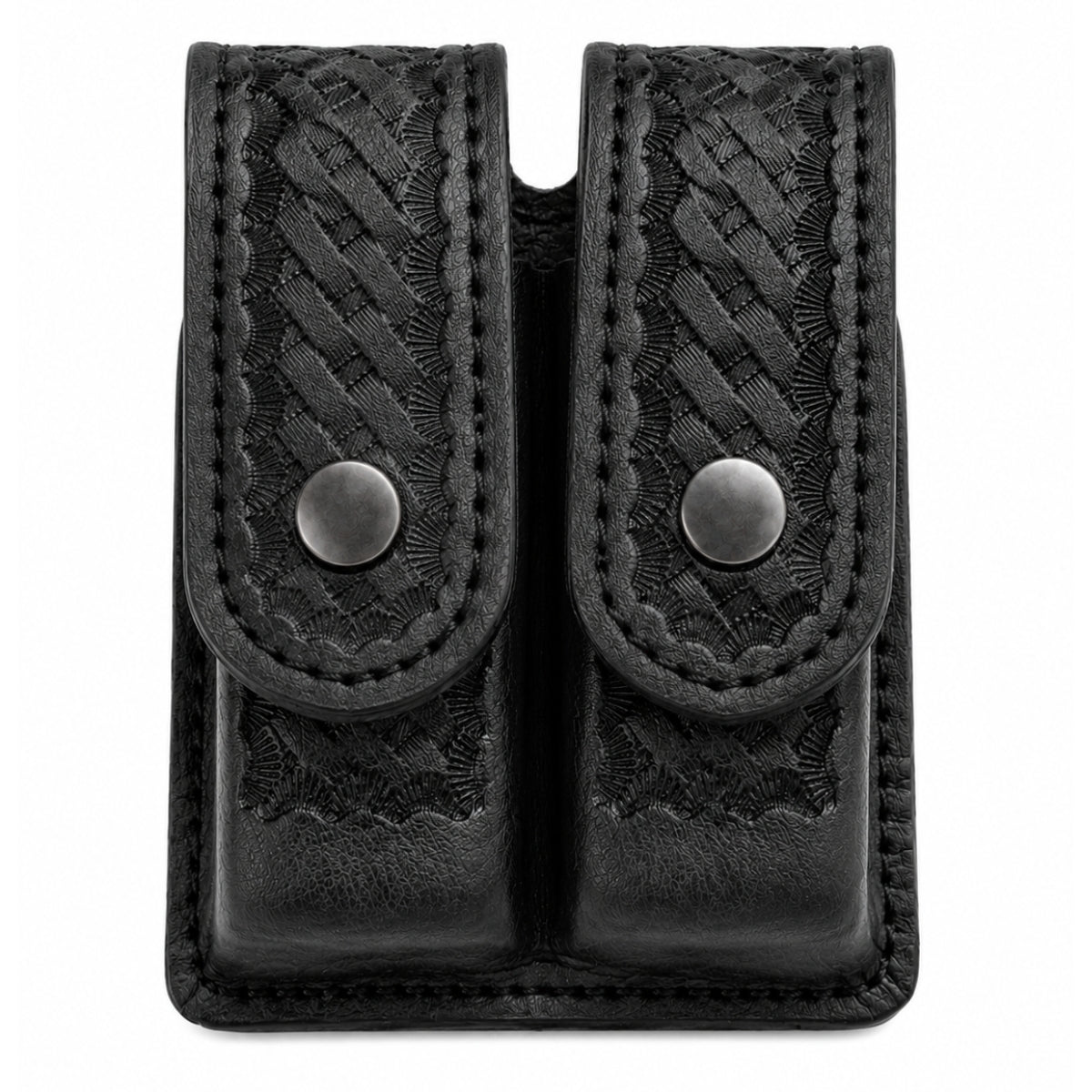 Duty Gear, Black Air Tek Basketweave Double Magazine Case (MED)