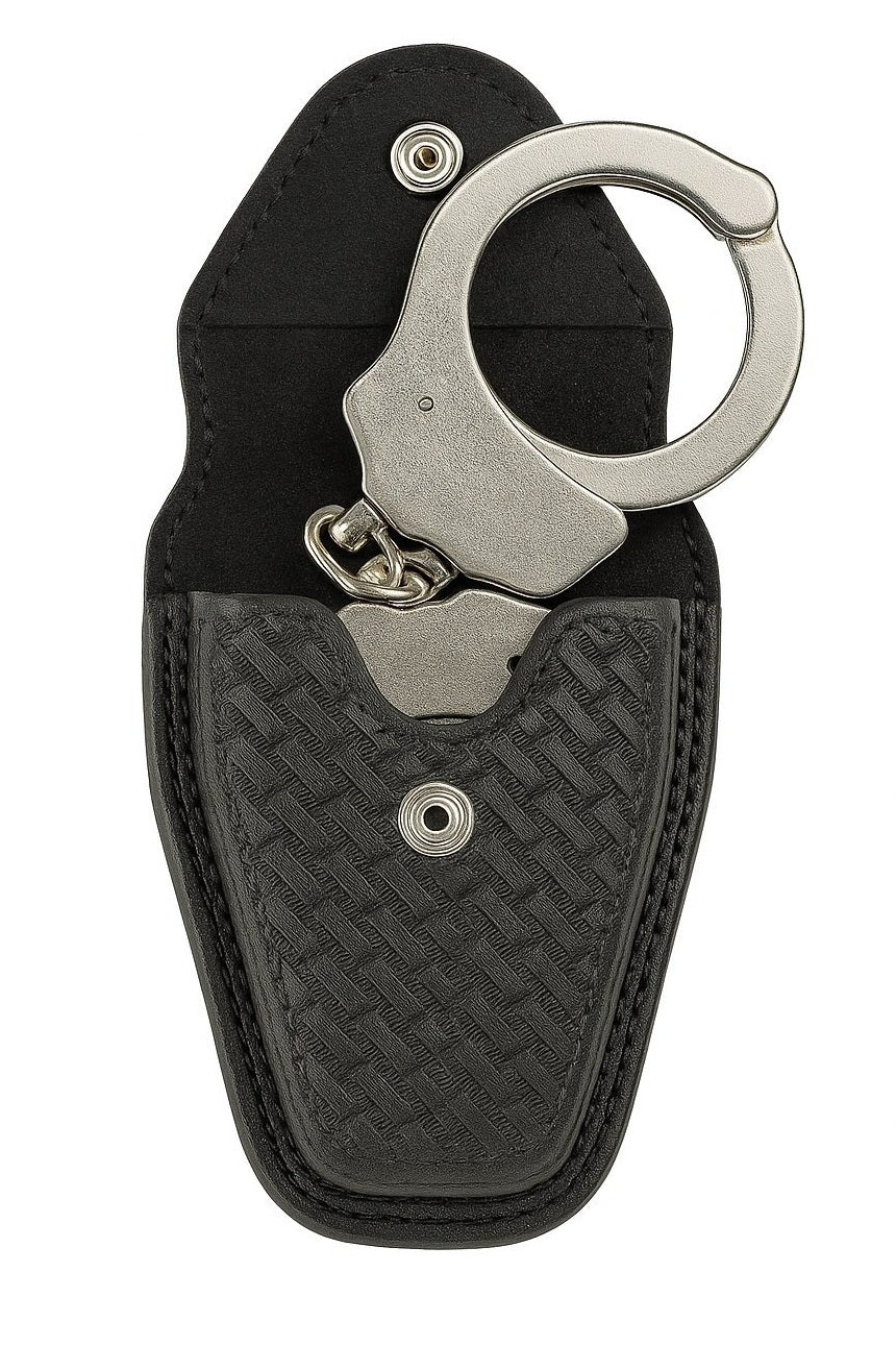 DUTY GEAR, BLACK AIR TEK BASKETWEAVE BLACK SINGLE HANDCUFF CASE