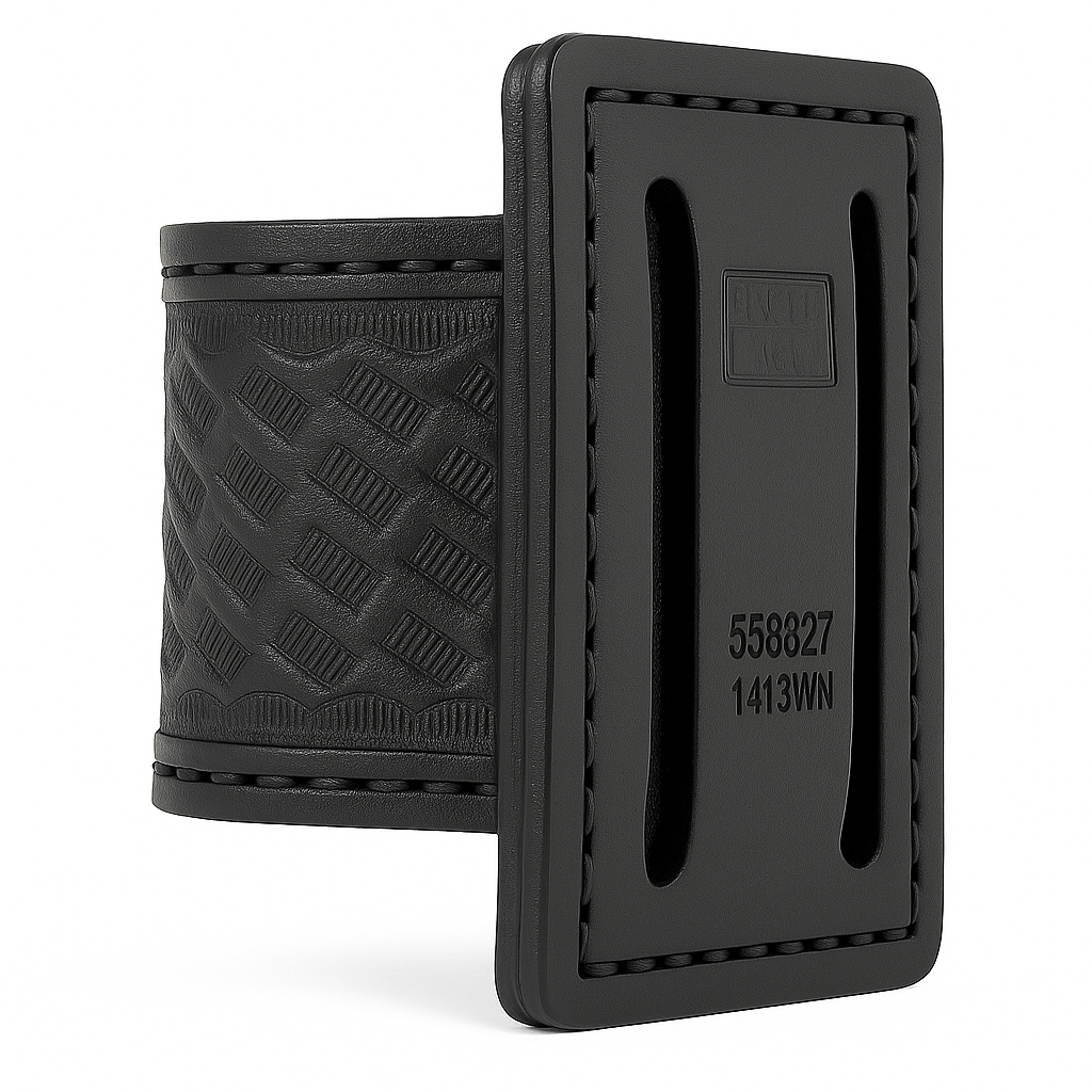 Duty Gear, Black Air Tek Basketweave Flashlight Holder (Open)