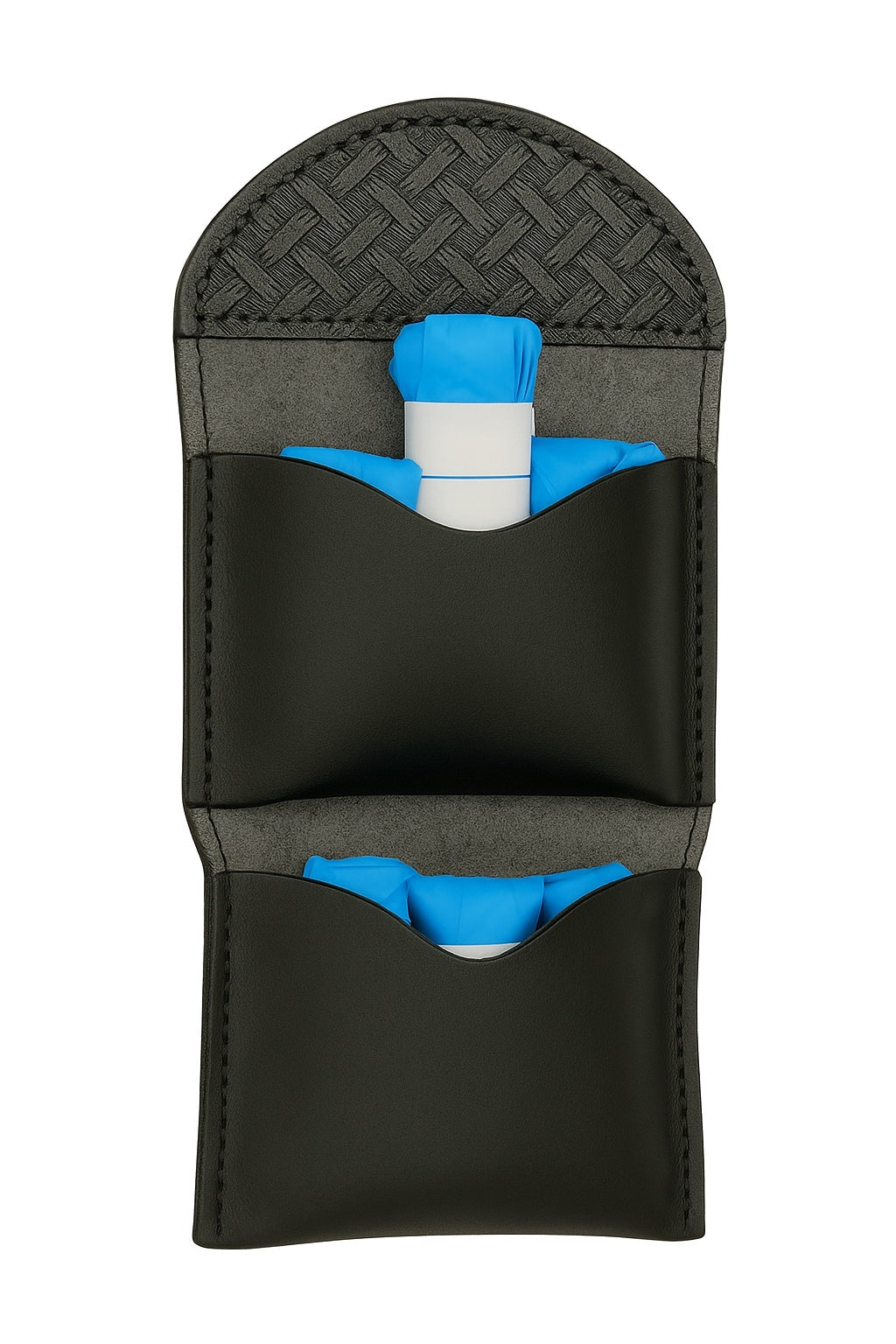 DUTY GEAR, BLACK AIR TEK BASKETWEAVE DOUBLE GLOVE POUCH