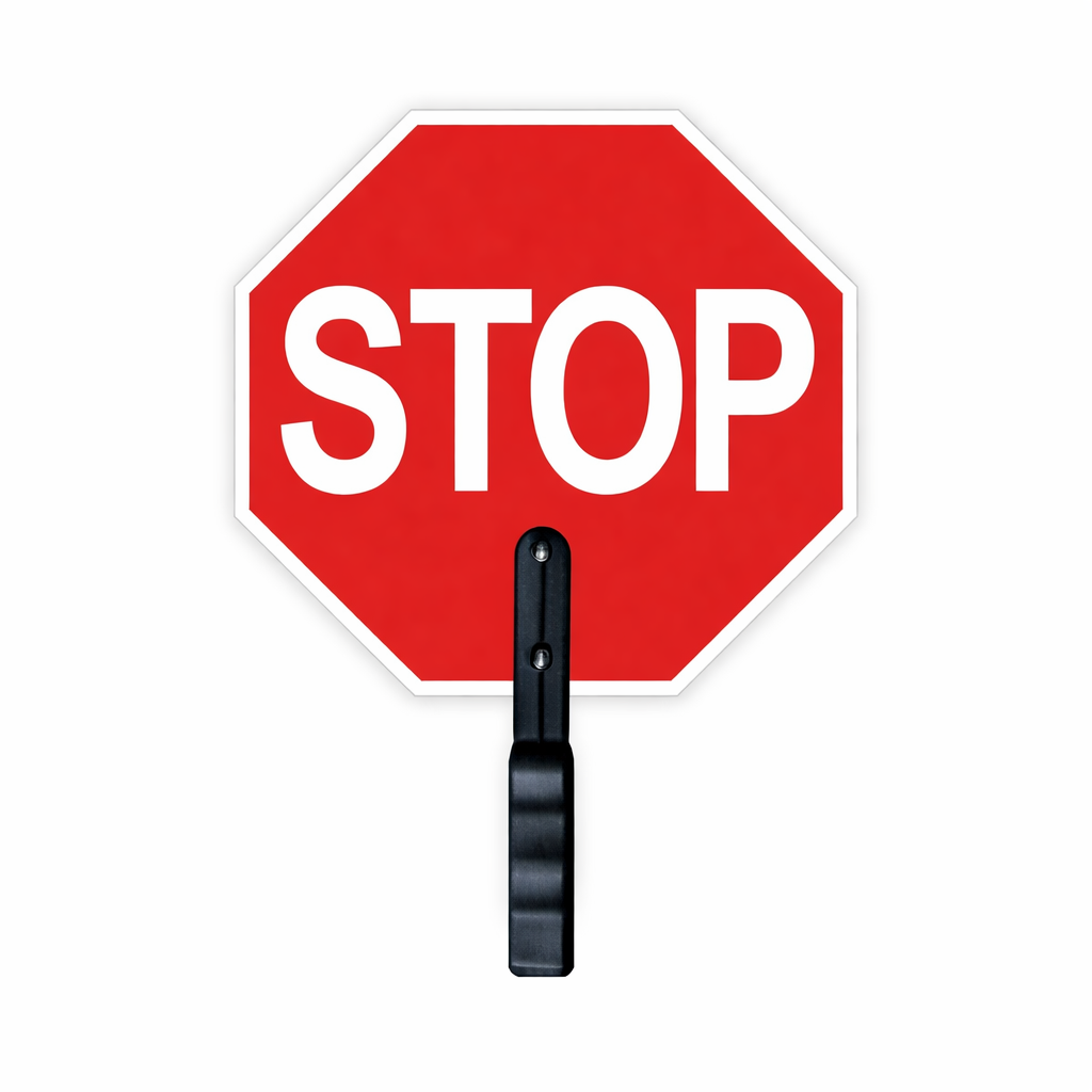 2W Red Stop Sign 18" Stop/Stop W/ Paddle