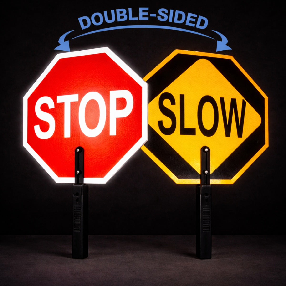 2W Red Stop Sign  18" Stop/Slow W/ Paddle