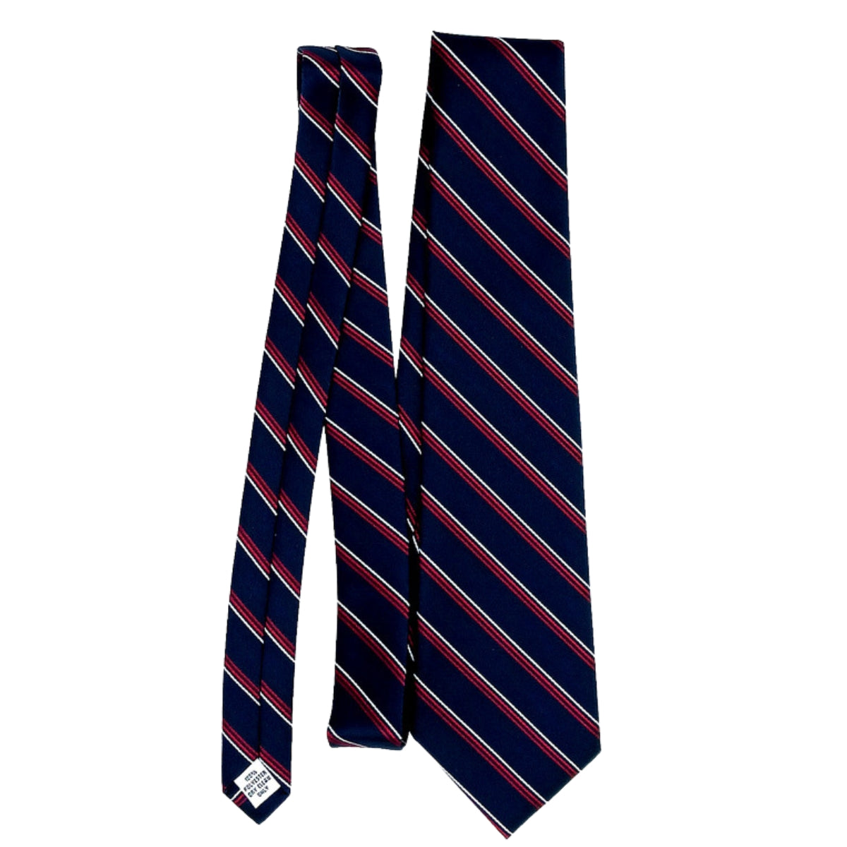 Navy W/ Red And White Pin Stripe Tie