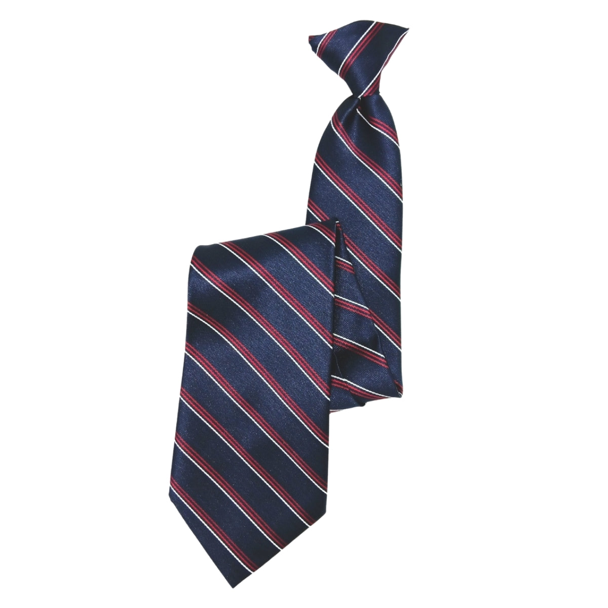 Navy W/ Red And White Pin Stripe Tie