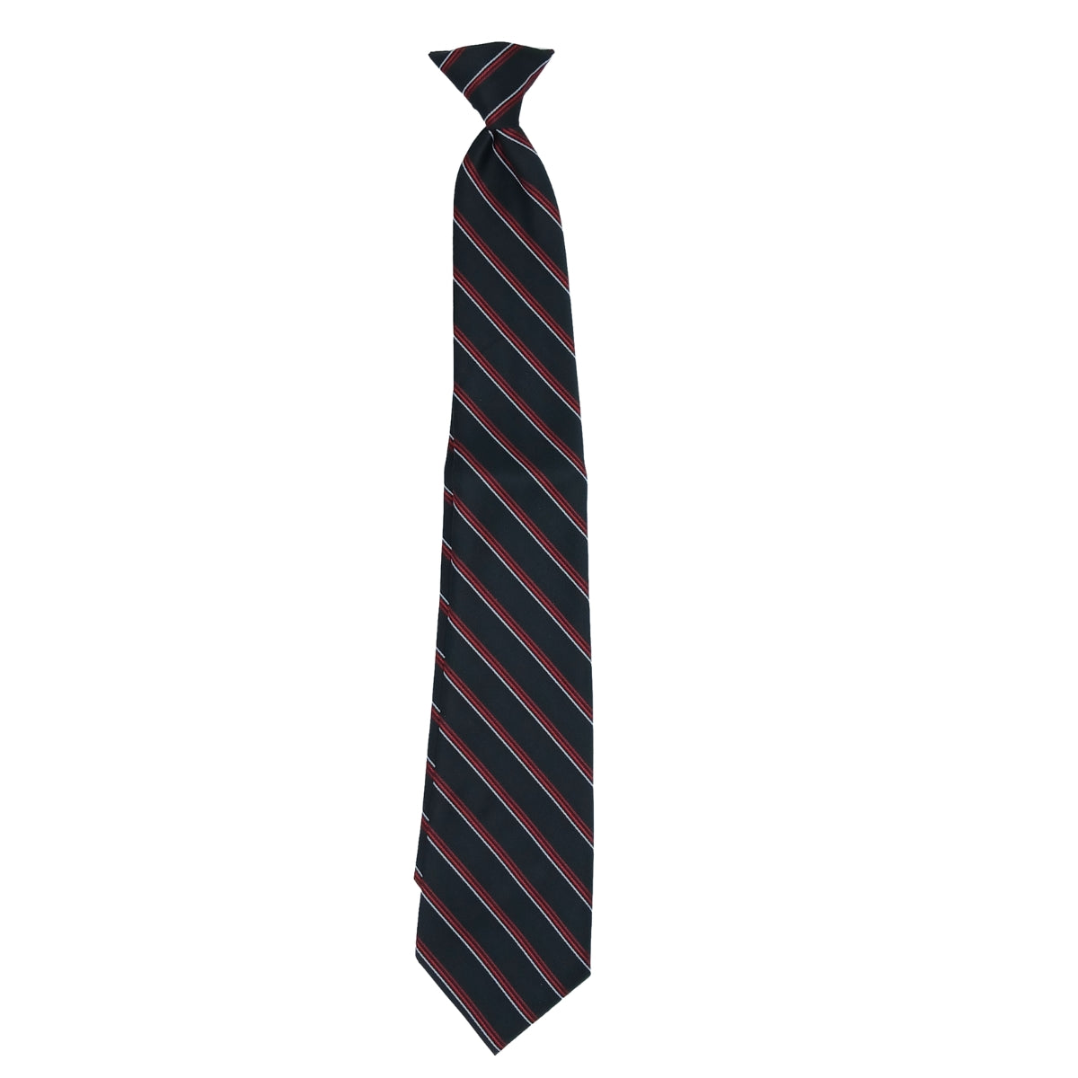Black W/ Red And White Pin Stripe Tie