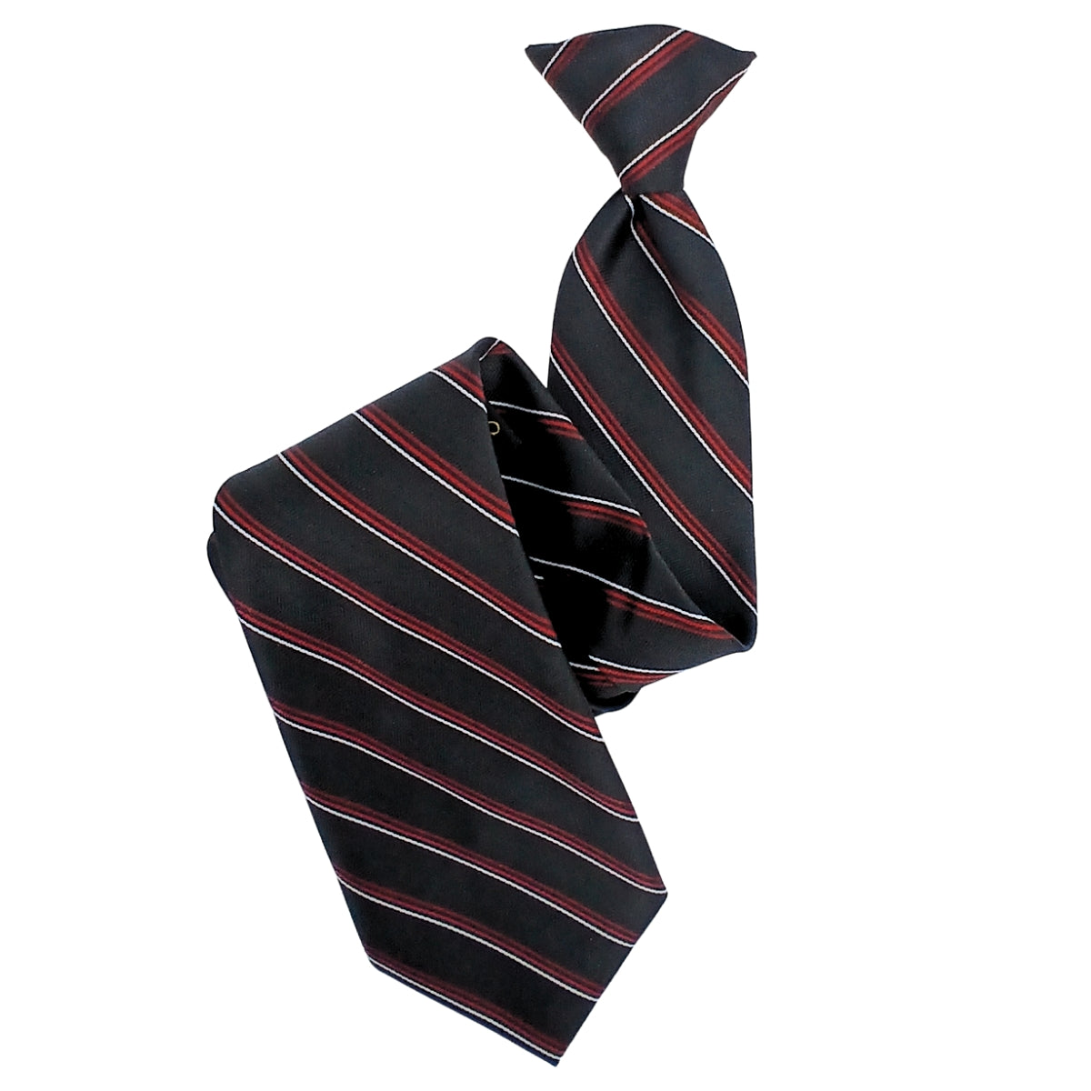 Black W/ Red And White Pin Stripe Tie