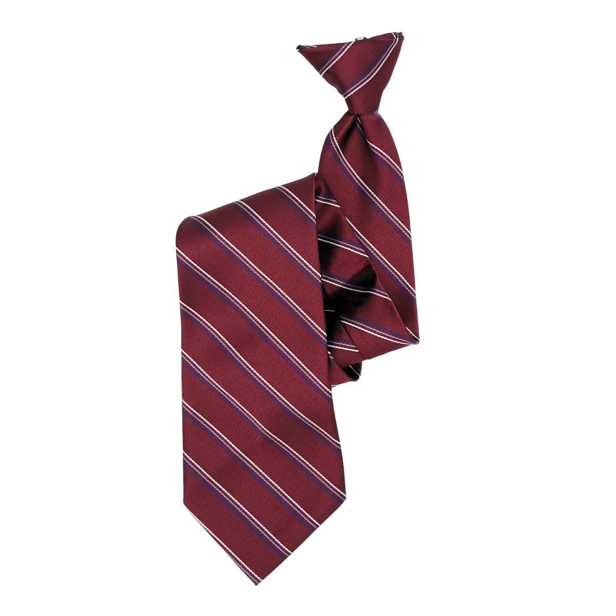 Burgundy W/ 3 Multi-Pin Stripe  Tie