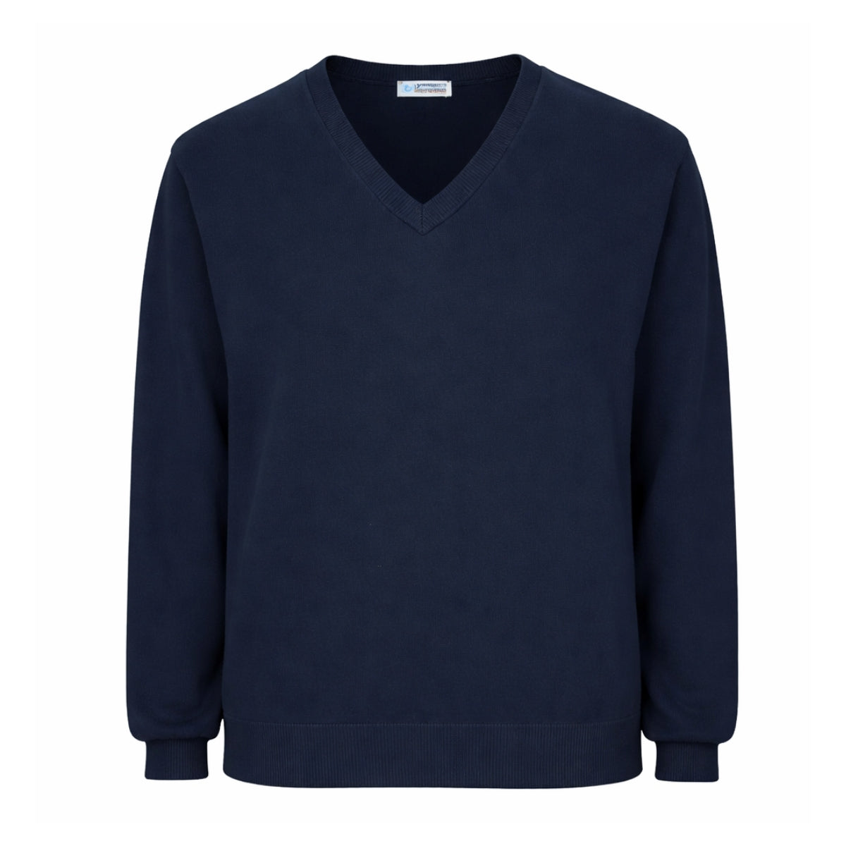 V-Neck Edwards Jersey Knit Cotton Sweater