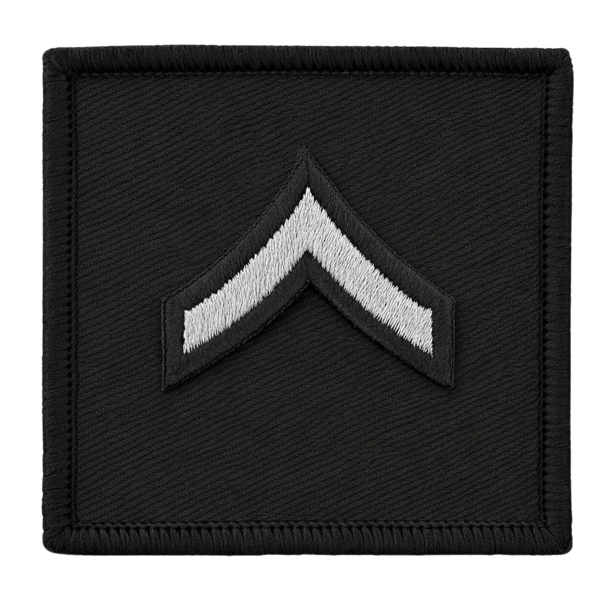 Collar Rank Sew On PFC Gold / Black 11/2" X 11/2"