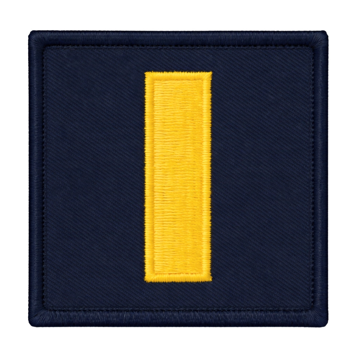 Collar Rank Sew On LT Gold / Black 1-1/2" X 1-1/2"