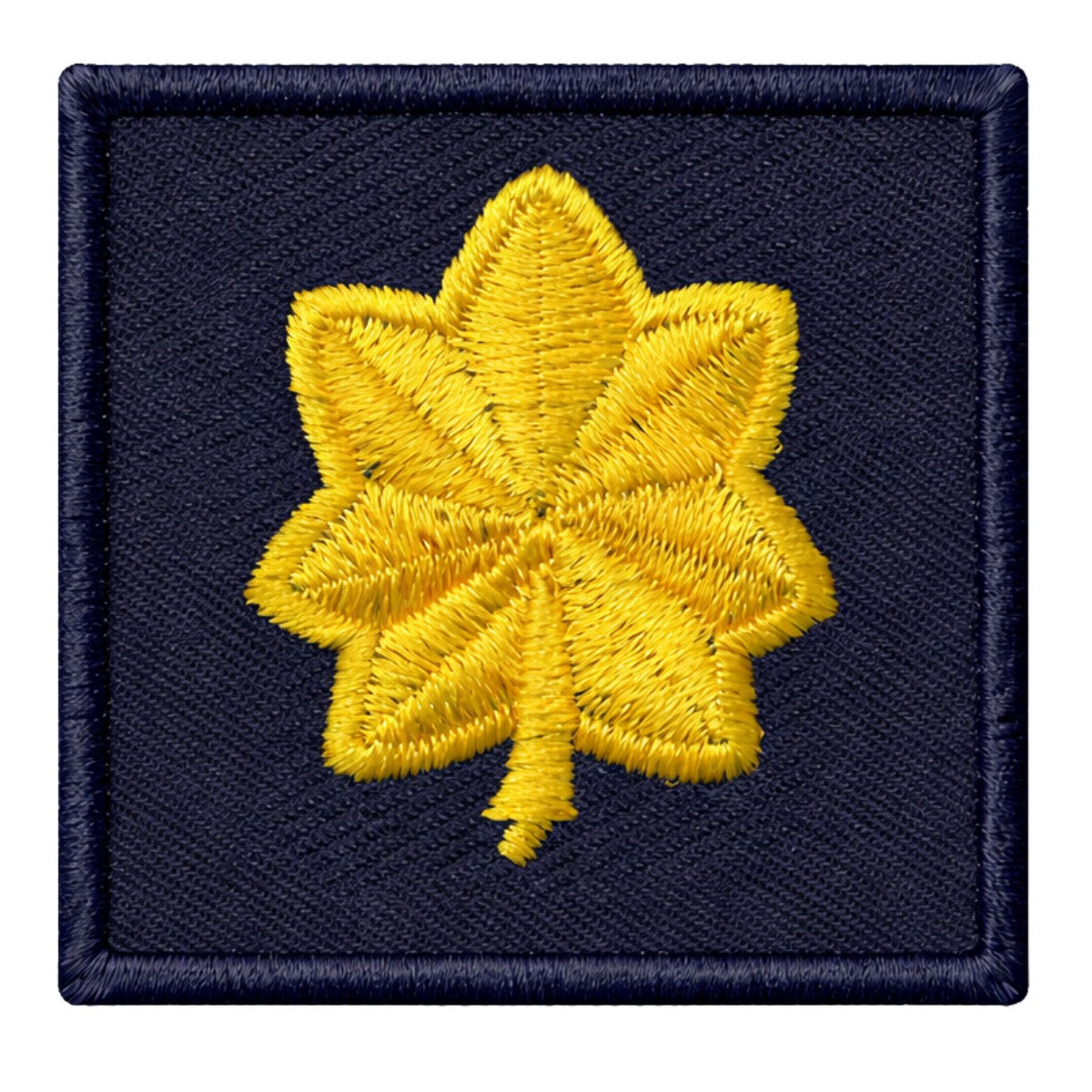 Collar Rank Sew On Major Gold / Black 11/2" X 11/2"