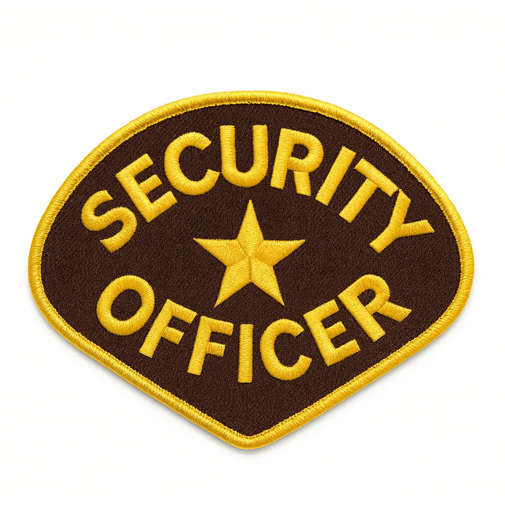 Heros Pride Security Officer With Star Shoulder Patch  - 4 3/4 X 3 3/4 Inch