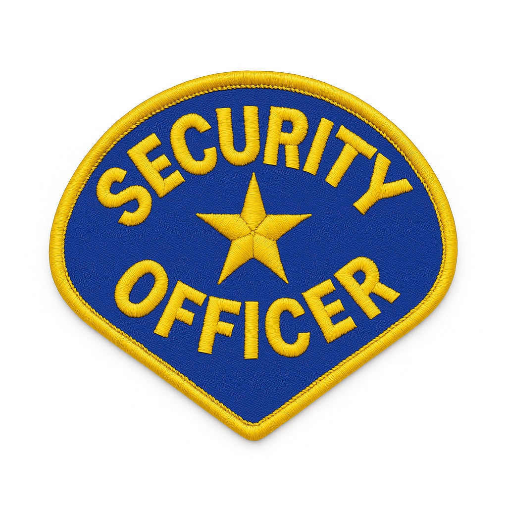 Heros Pride Security Officer With Star Shoulder Patch  - 4 3/4 X 3 3/4 Inch