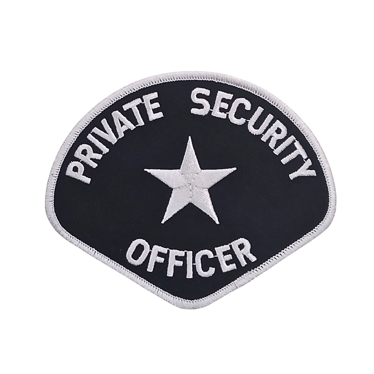 Shoulder Patch, “Private Security Officer” W/ Star White on Black – 4 ¾ “x 3 ¾ “