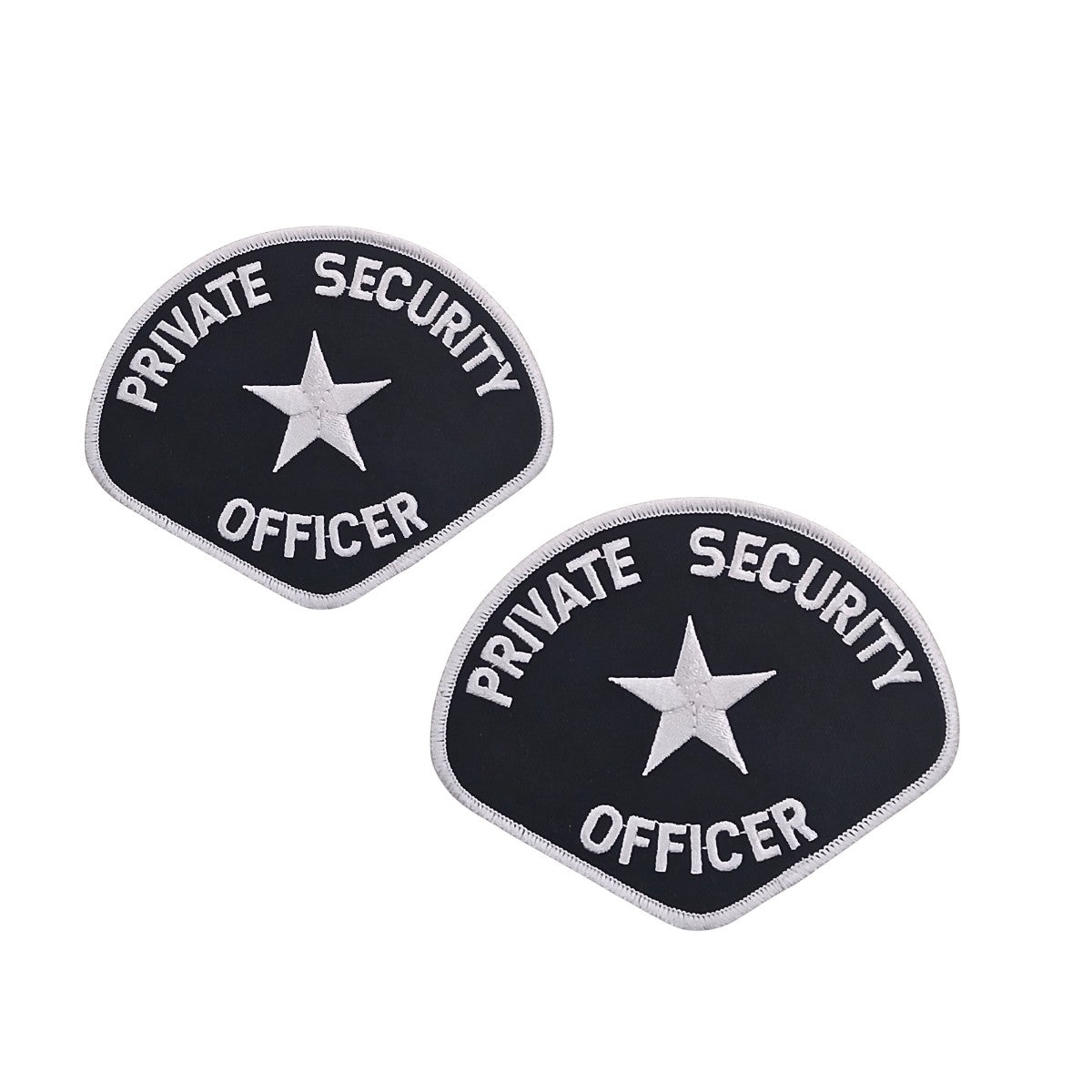 Shoulder Patch, “Private Security Officer” W/ Star White on Black – 4 ¾ “x 3 ¾ “