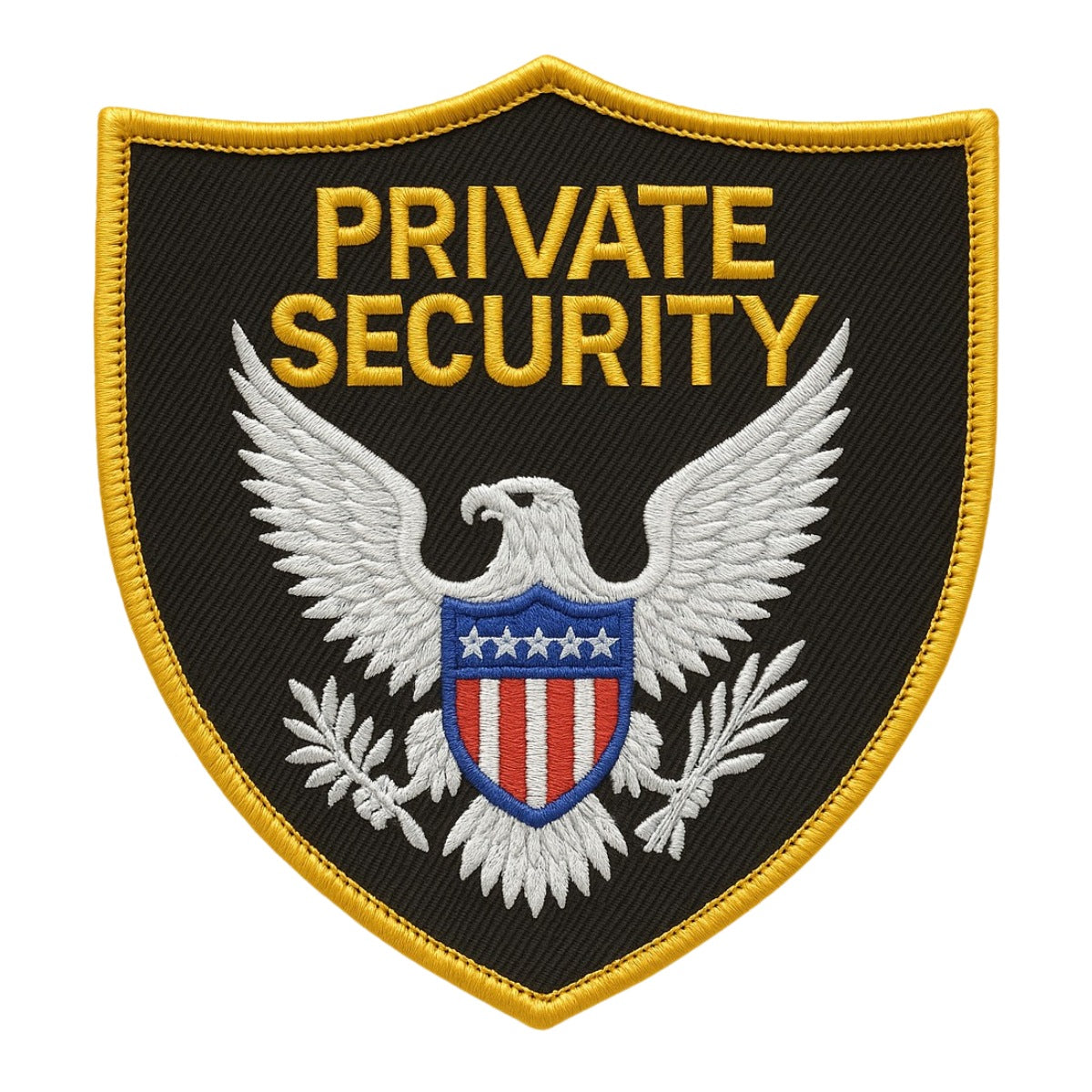 Heros Pride Private Security Shoulder Patch - 3 3/4 X 4 1/2 Inch