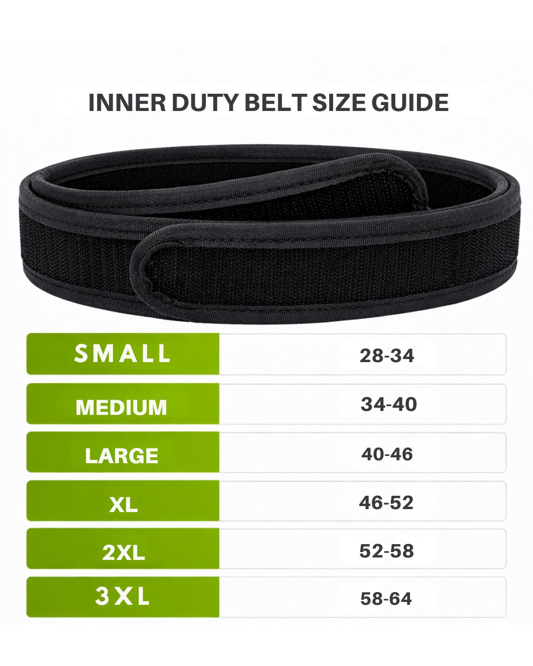 Innovative Uniform Solutions Molded Nylon Liner Under Belt W/ Velcro 1 3/4"