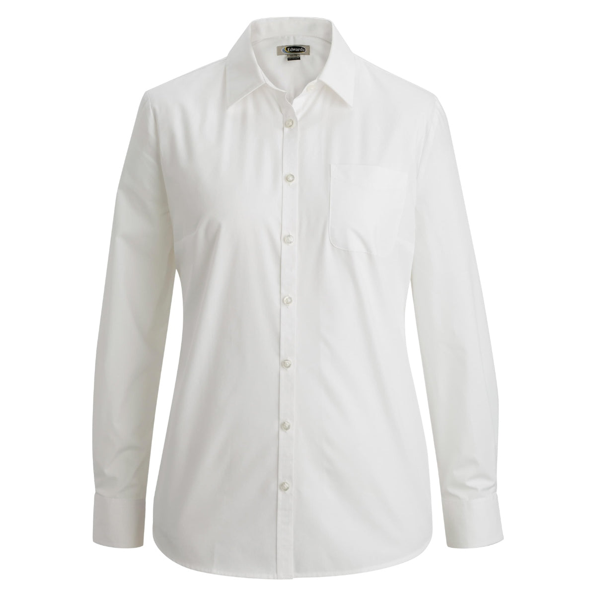 Edwards Polycotton Essential Broadcloth Long Sleeve Blouse