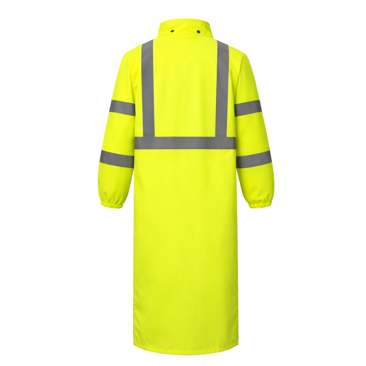 Hi Viz Yellow 48" Raincoat W/ Reflective Ansi Class 3