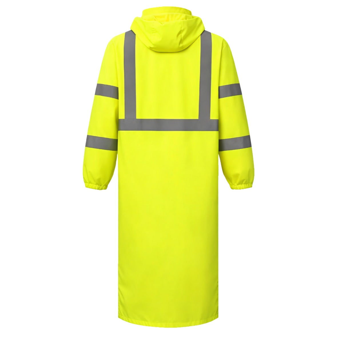 Hi Viz Yellow 48" Raincoat W/ Reflective Ansi Class 3