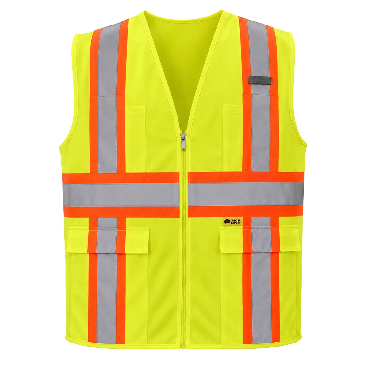 2W Safety Vest Hi Vis Lime