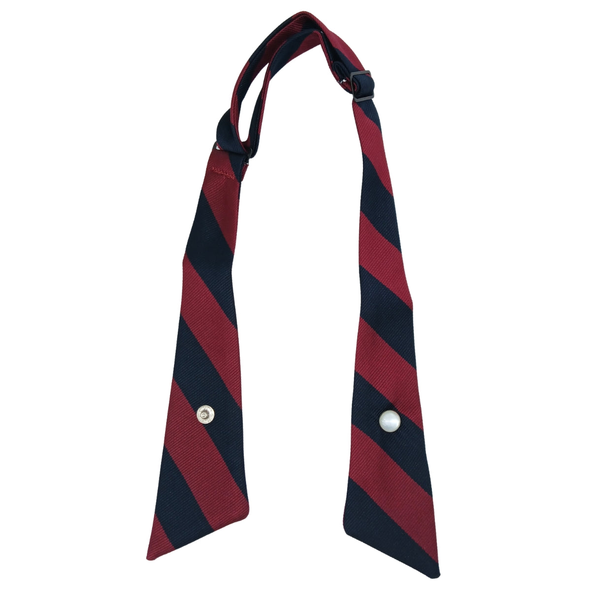 Tie, Navy W/ Burgundy Stripe SB Cross Over