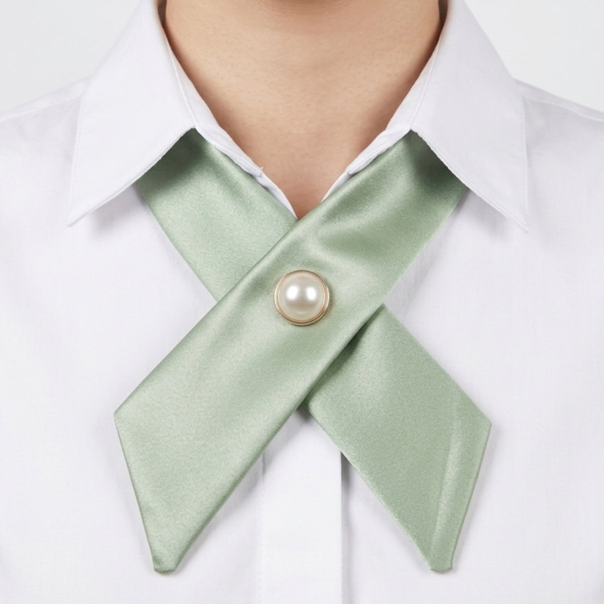 Sage Green Samuel Broome Clip On Tie