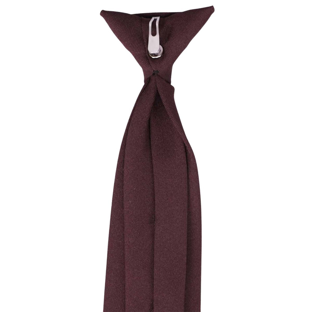 Satin Maroon Clip On Tie