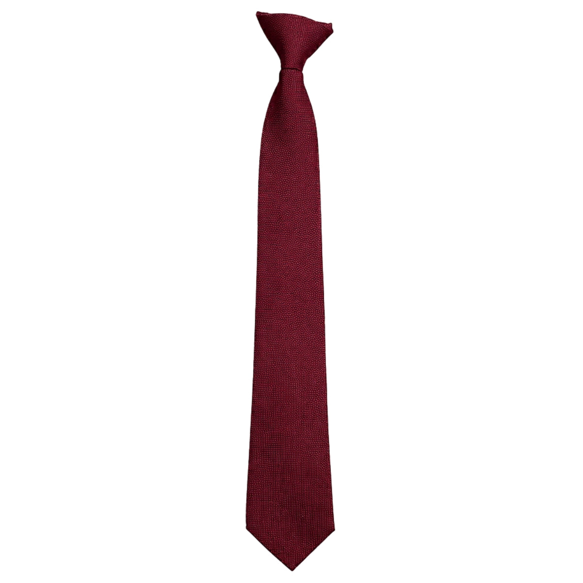 Maroon Polyester Clip On Tie W/ Button Holes
