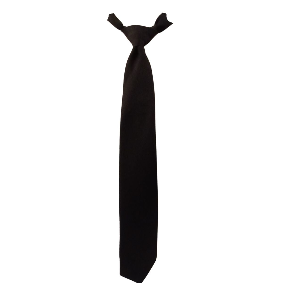 TIE, BLACK BREAKAWAY H/L WITH BUTTONHOLES 3.5"x20"