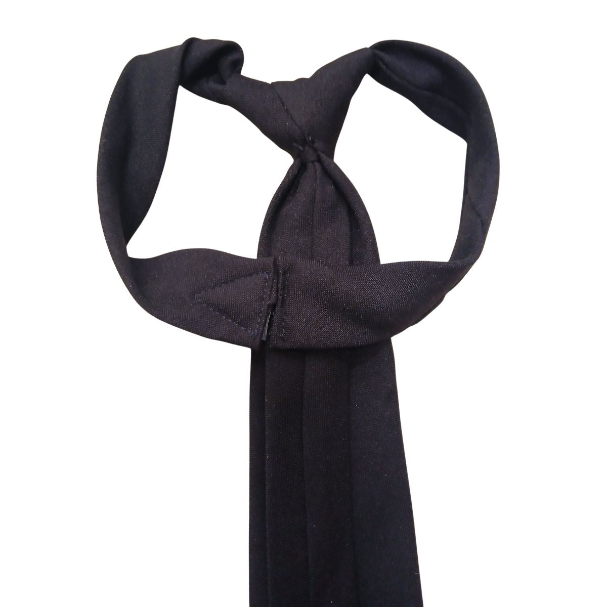 TIE, BLACK BREAKAWAY H/L WITH BUTTONHOLES 3.5"x20"