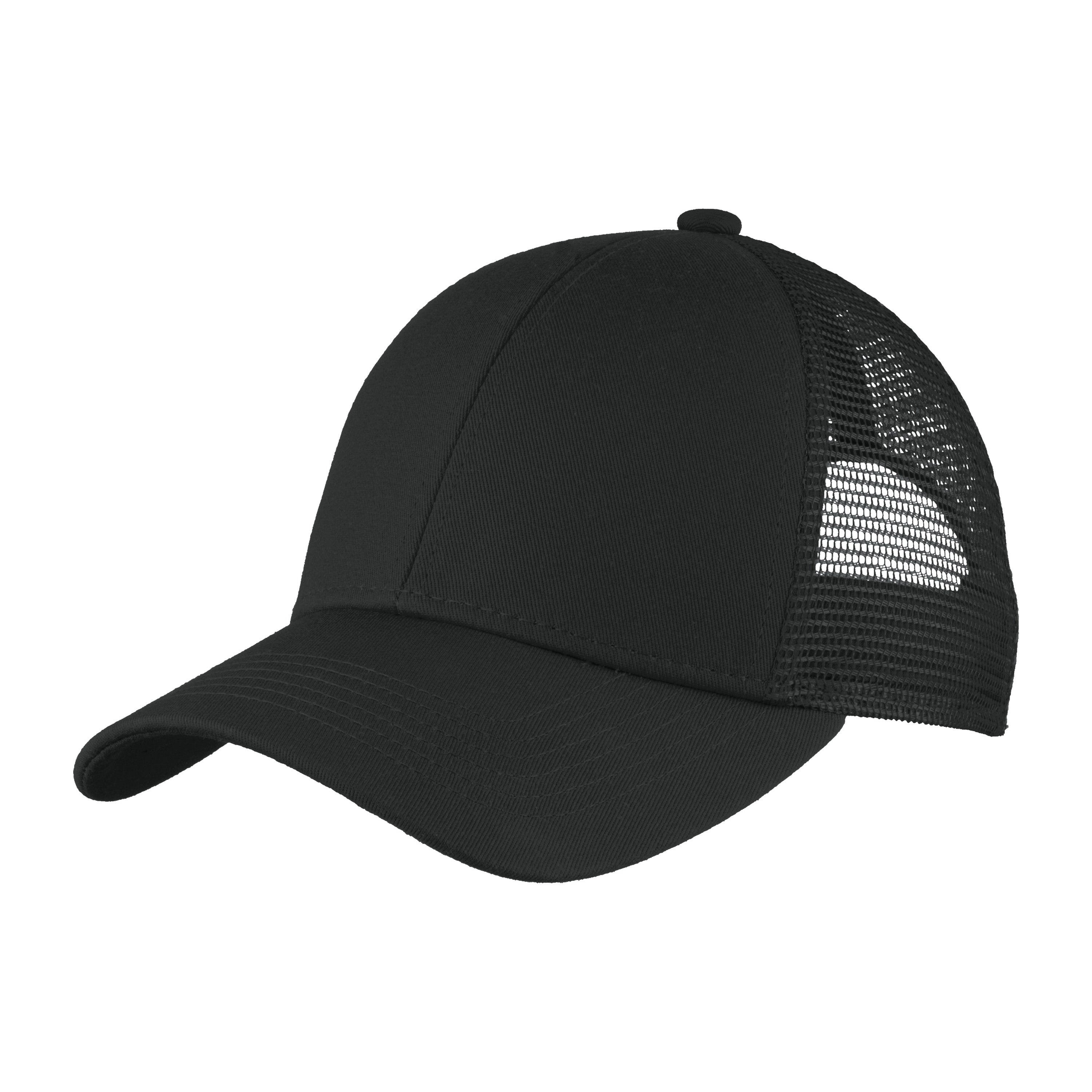 Port Authority Black Mesh Back Adjustable Ballcap