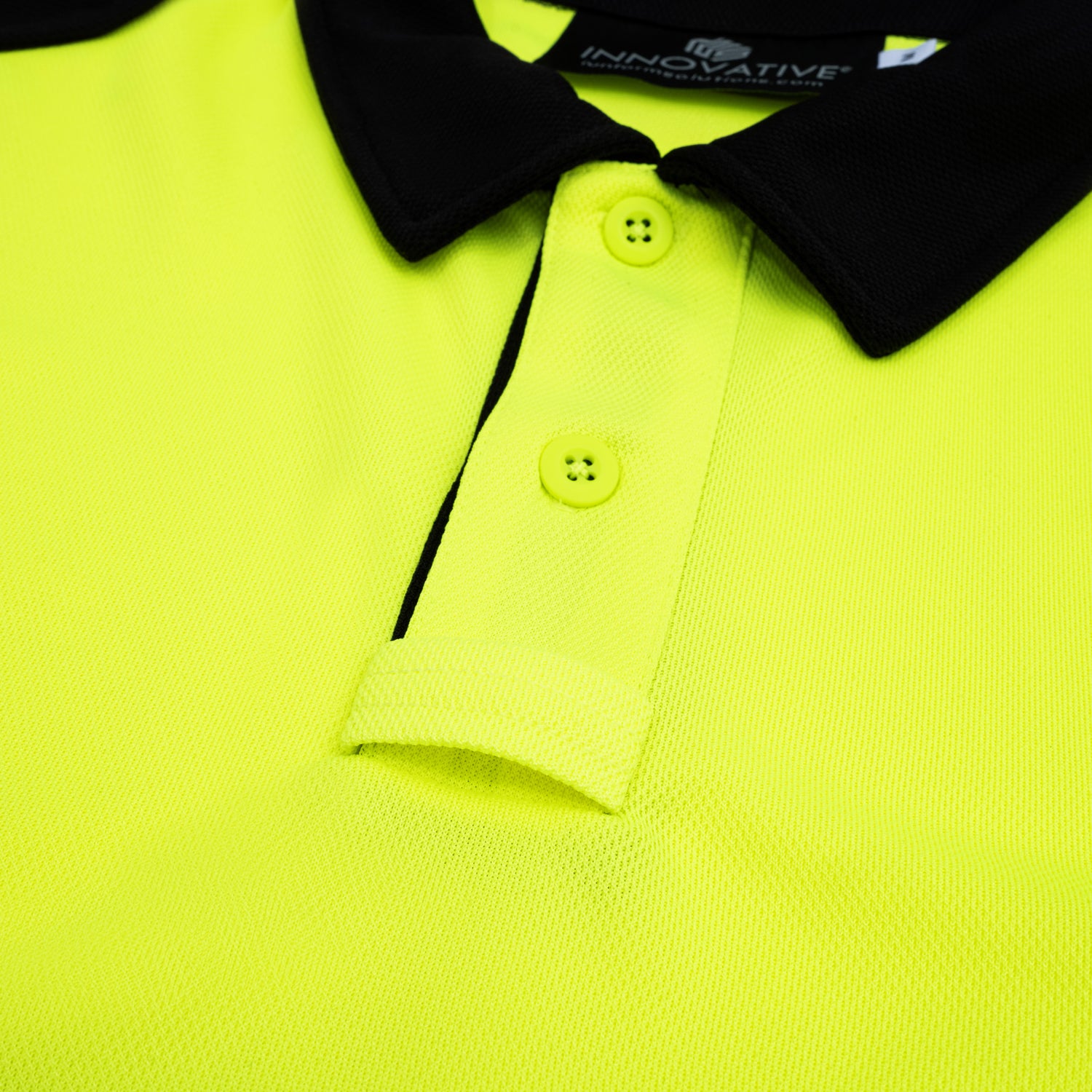 IUS Hi Viz Lime / Black Two Tone Long Sleeve Bike Patrol Polo