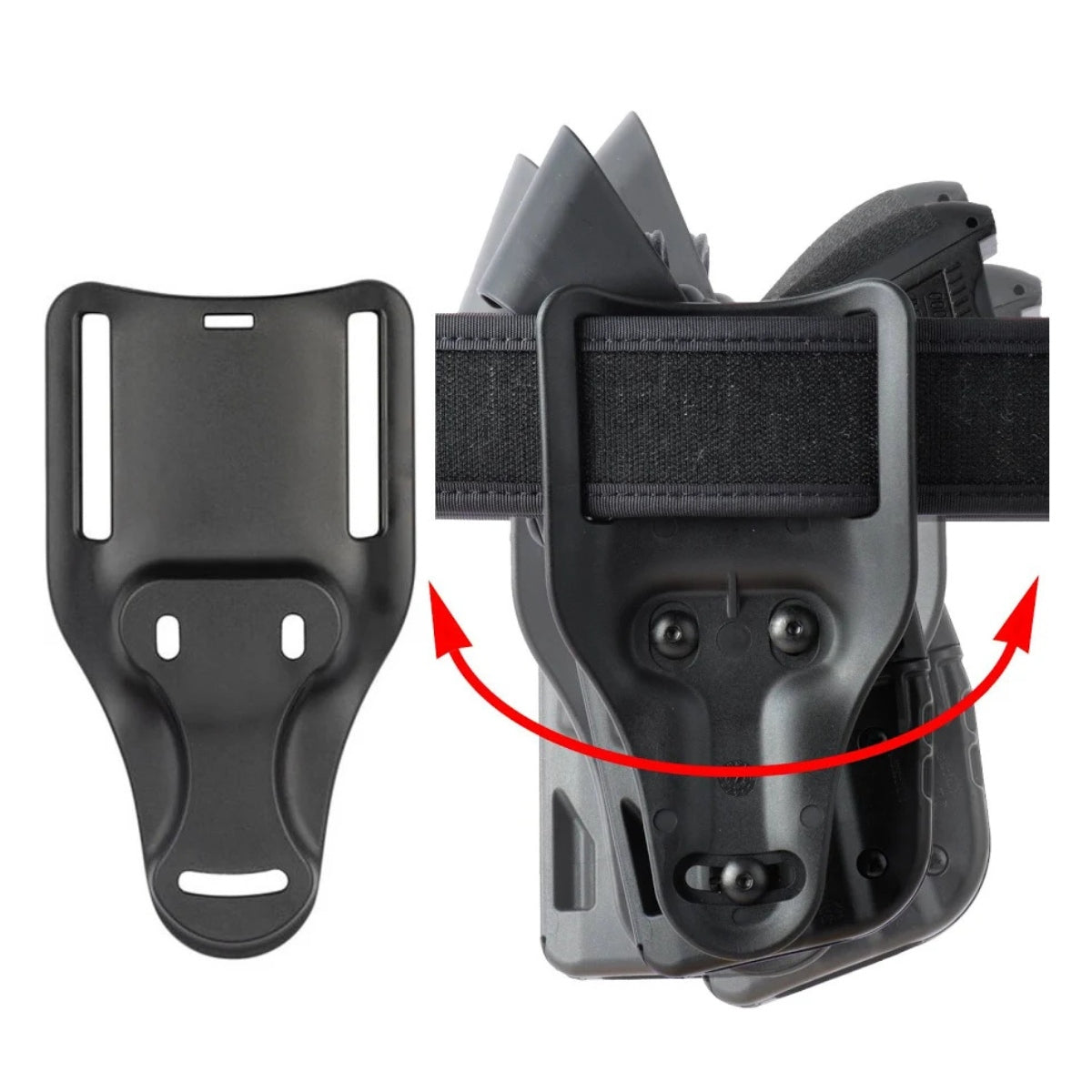 HOLSTER ACCESSORY, BLACK SAFARILAND CUBL CANTABLE MID-RIDE UNIVERSAL BELT LOOP - 2.25 IN BELT WIDTH