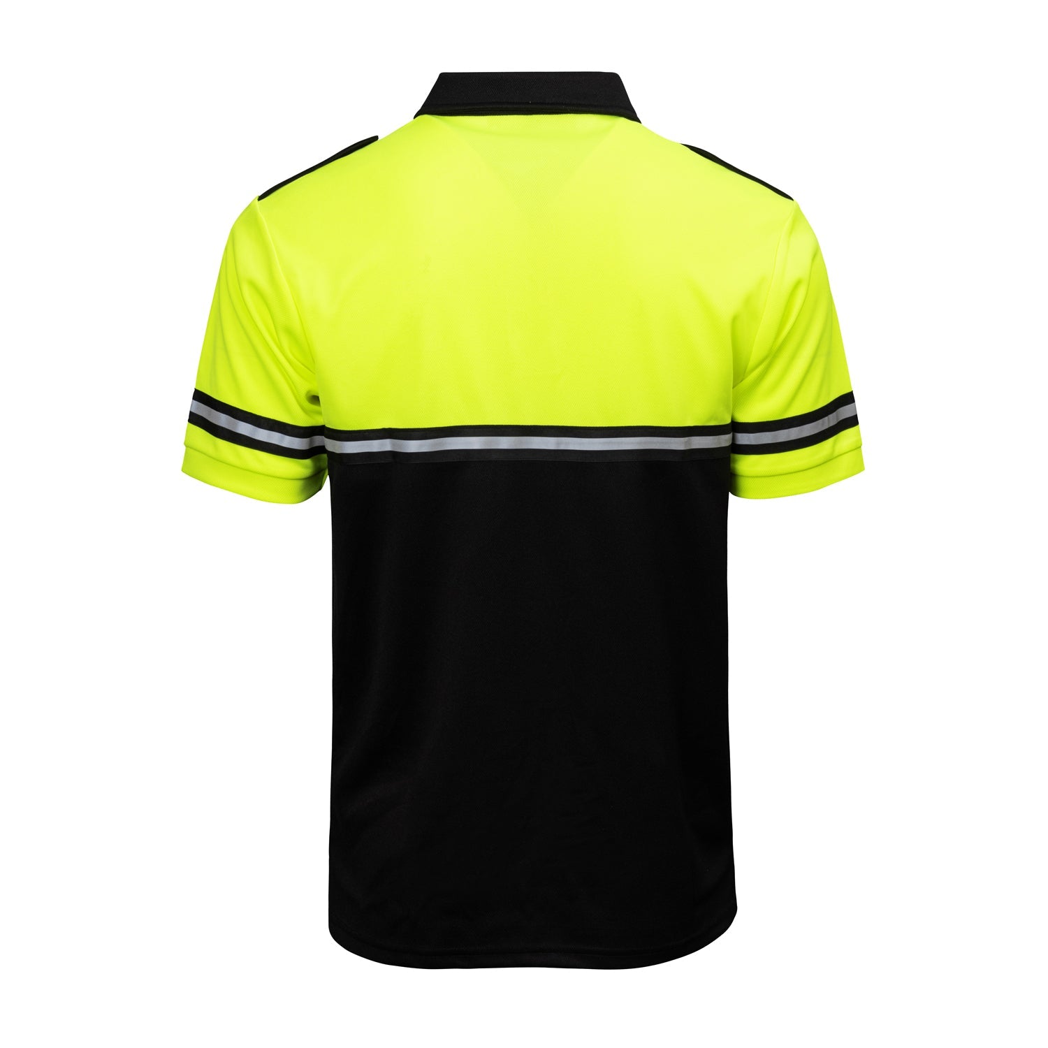 Innovative Uniform Solutions Hi Viz Lime / Black Two Tone Bike Patrol Polo