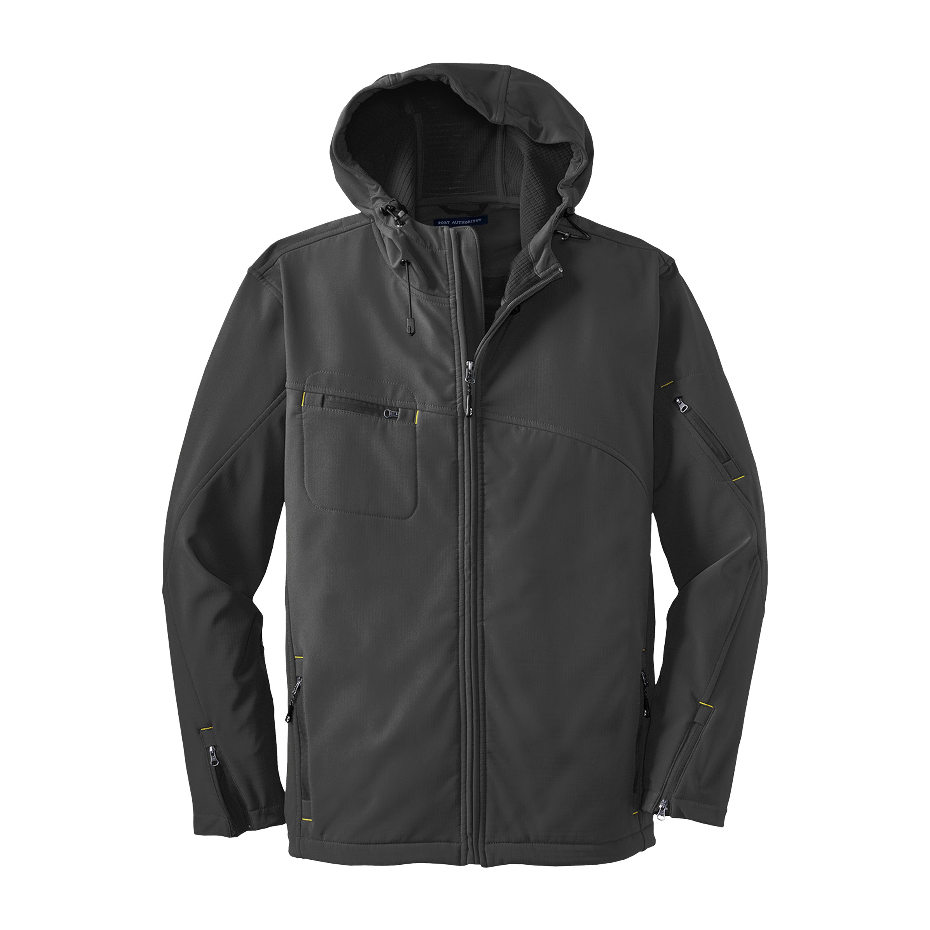 Port Authority Textured Hooded Soft Shell Jacket