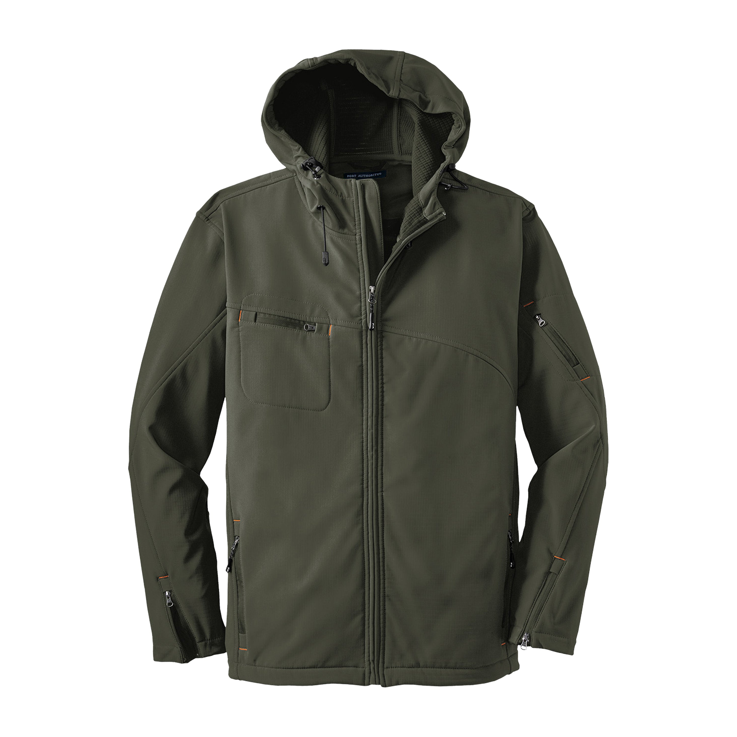 Port Authority Textured Hooded Soft Shell Jacket