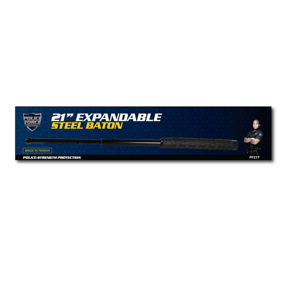 Cutting Edge Black 21" Heat Treated Expandable Steel Baton