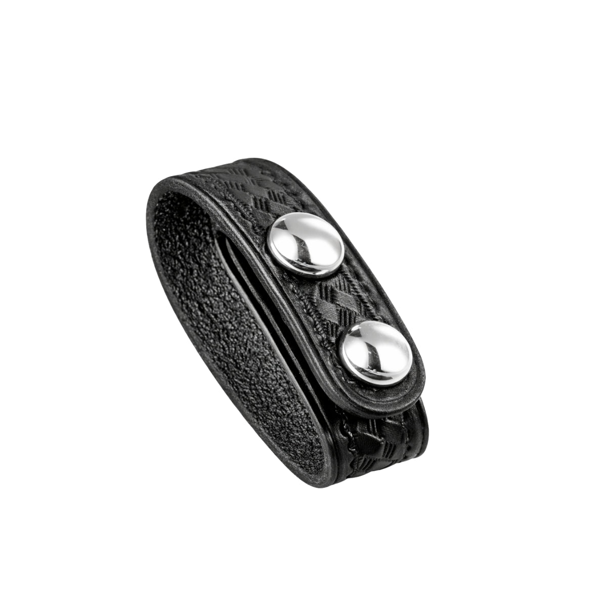 DUTY GEAR, BLACK LEATHER BASKETWEAVE SINGLE 3/4" KEEPER