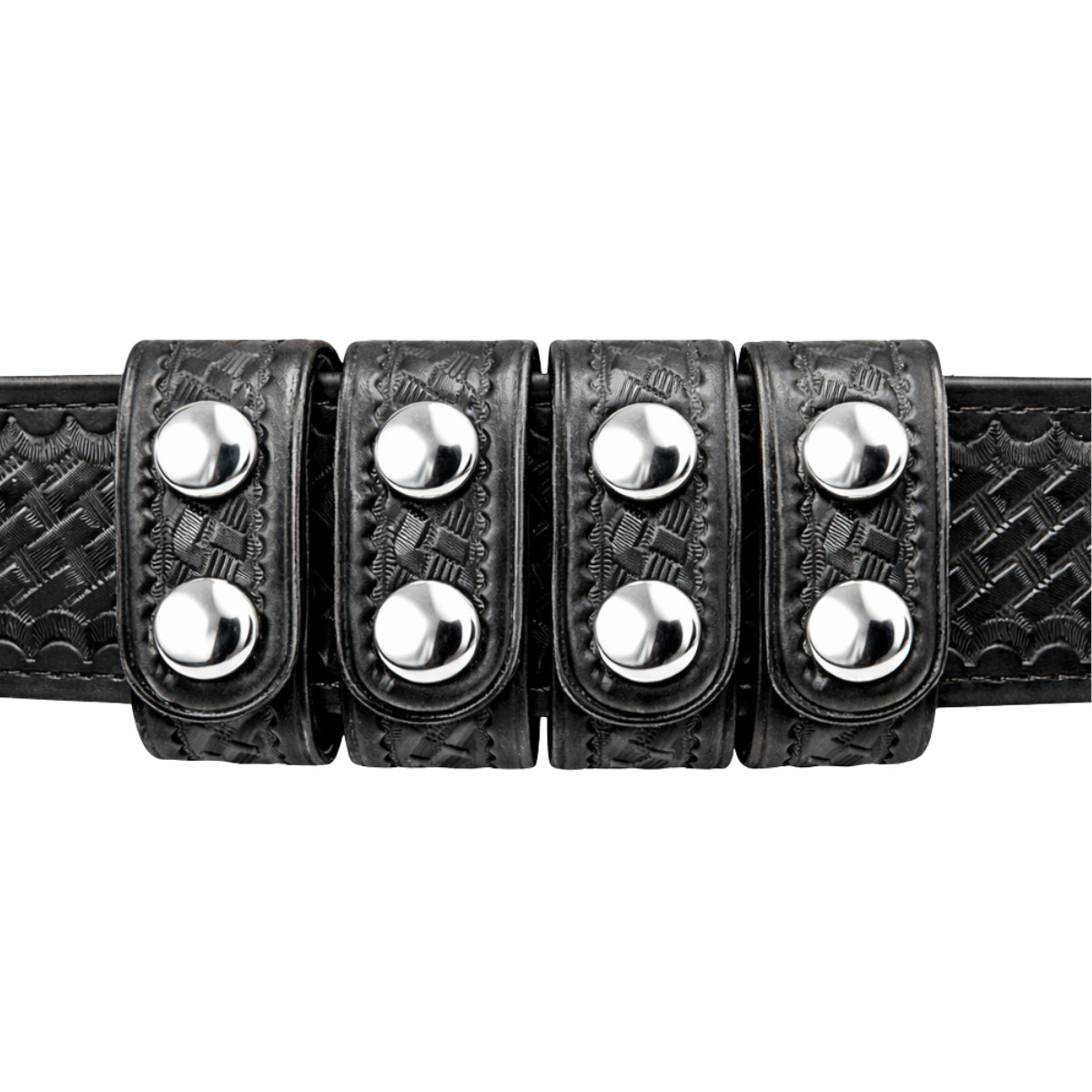 DUTY GEAR, BLACK LEATHER BASKETWEAVE SINGLE 3/4" KEEPER
