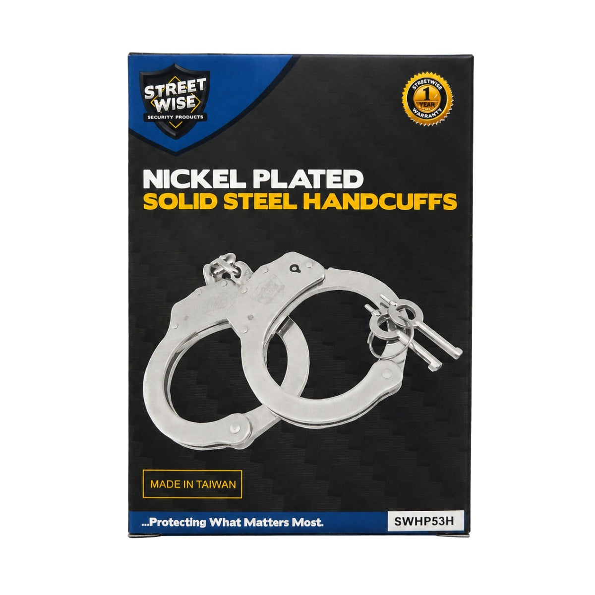 Handcuffs, Nickel Plated Solid Steel Cutting Edge