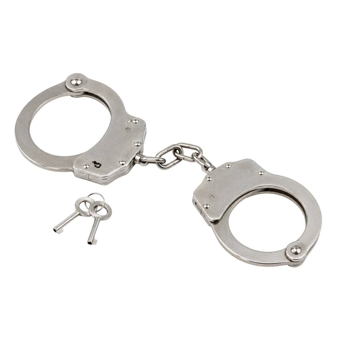 Handcuffs, Nickel Plated Solid Steel Cutting Edge