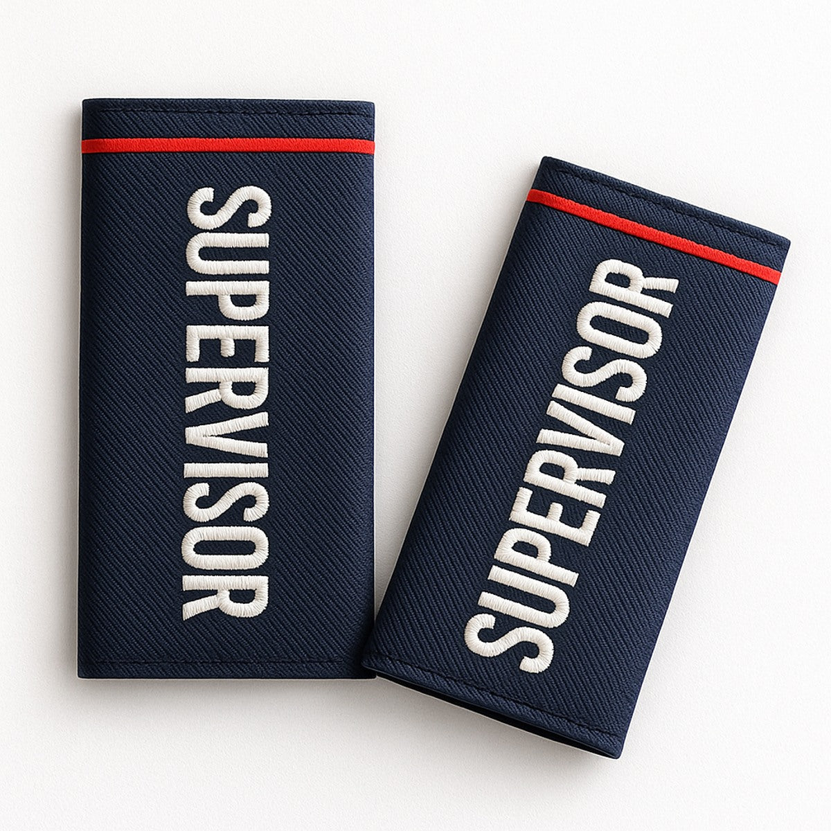 SHOULDER LOOPS, "SUPERVISOR" RED/ NAVY